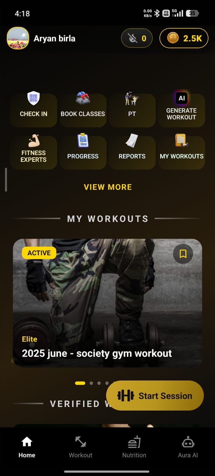 Fitchakra member app interface